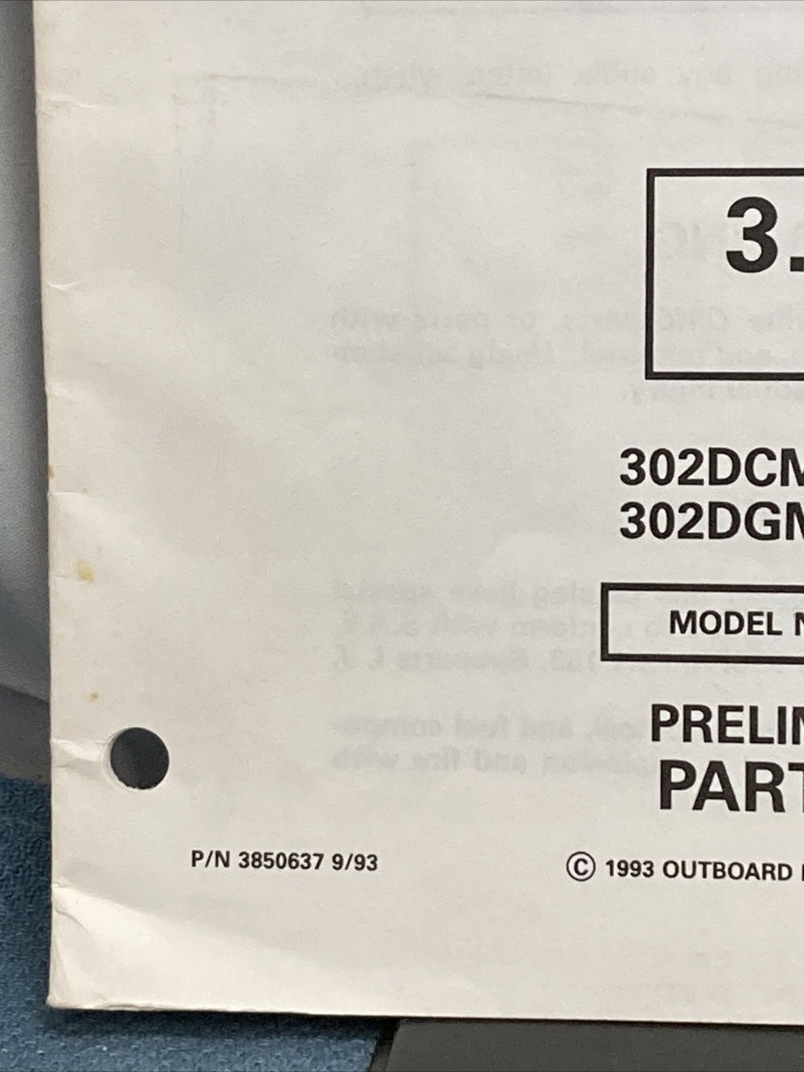 OMC 3850637 COBRA STERN DRIVES PARTS CATALOG