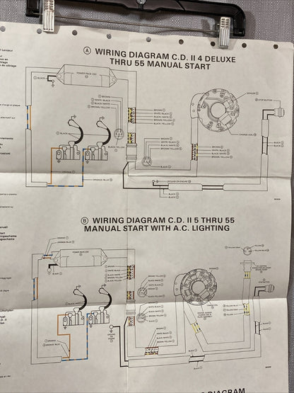 OMC OUTBOARD MARINE CORP BOAT WIRING DIAGRAM C.D. II 4 THRU 55, 6, 8 SAIL/MANUAL