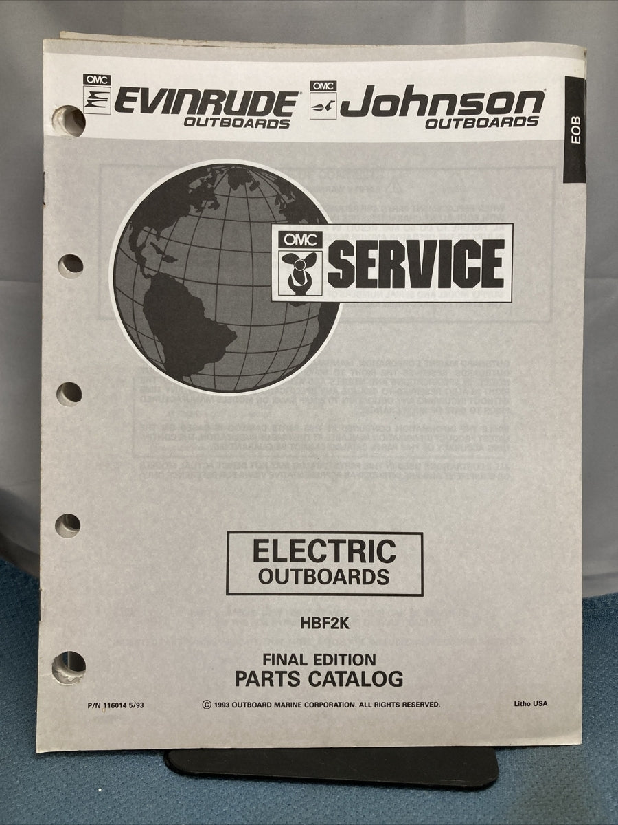 OMC JOHNSON EVINRUDE 115393, 116014, 175681, 435859-435892 PARTS CATALOGS