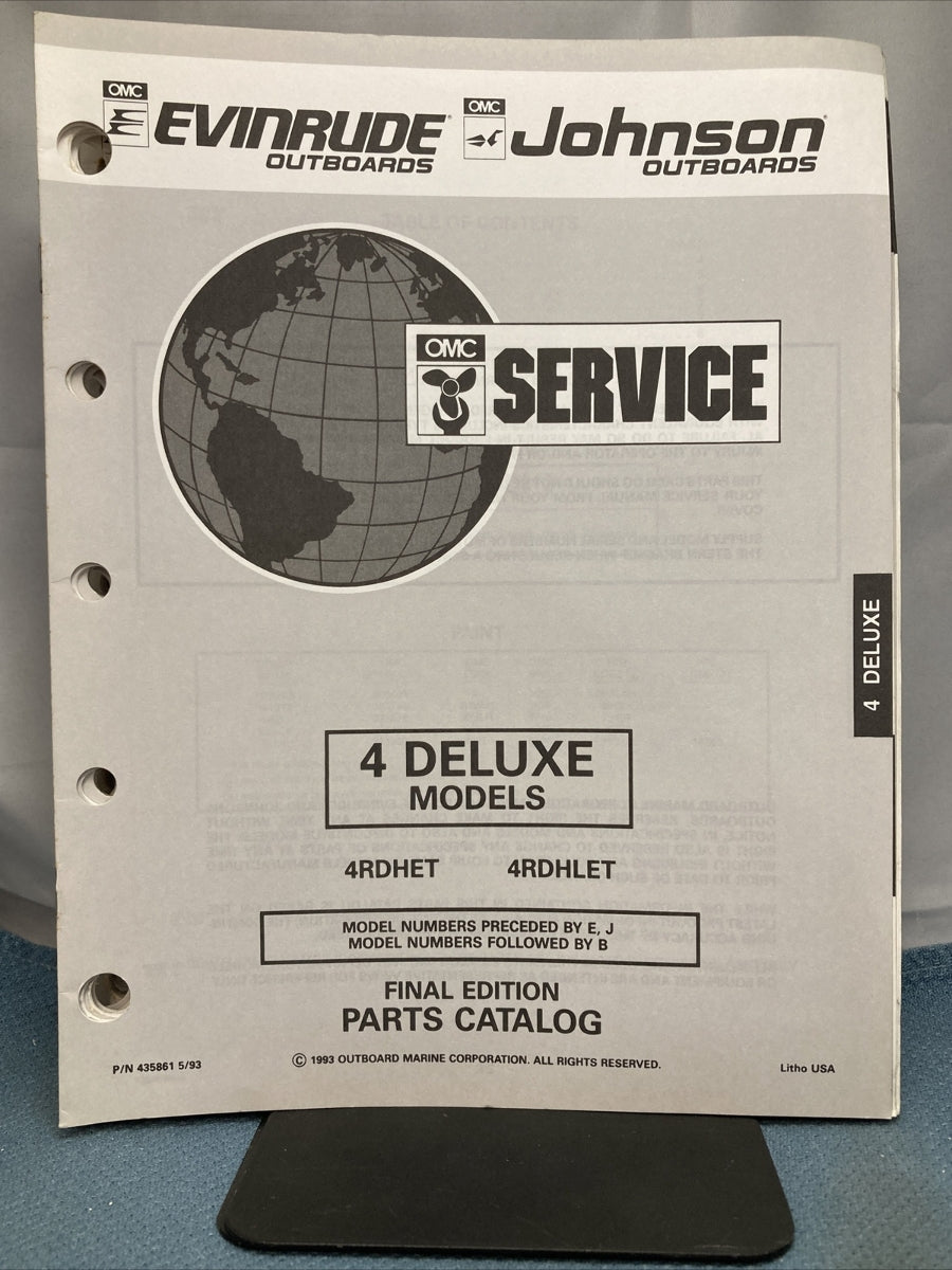 OMC JOHNSON EVINRUDE 115393, 116014, 175681, 435859-435892 PARTS CATALOGS