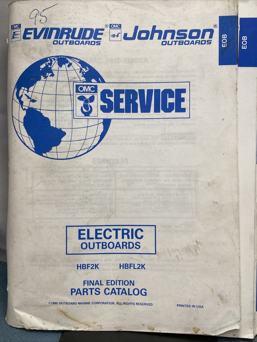 OMC JOHNSON EVINRUDE 176238, 437459-437819 PARTS CATALOGS