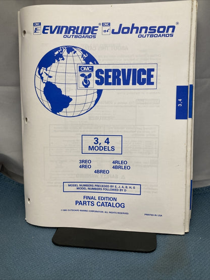 OMC JOHNSON EVINRUDE 176238, 437459-437819 PARTS CATALOGS