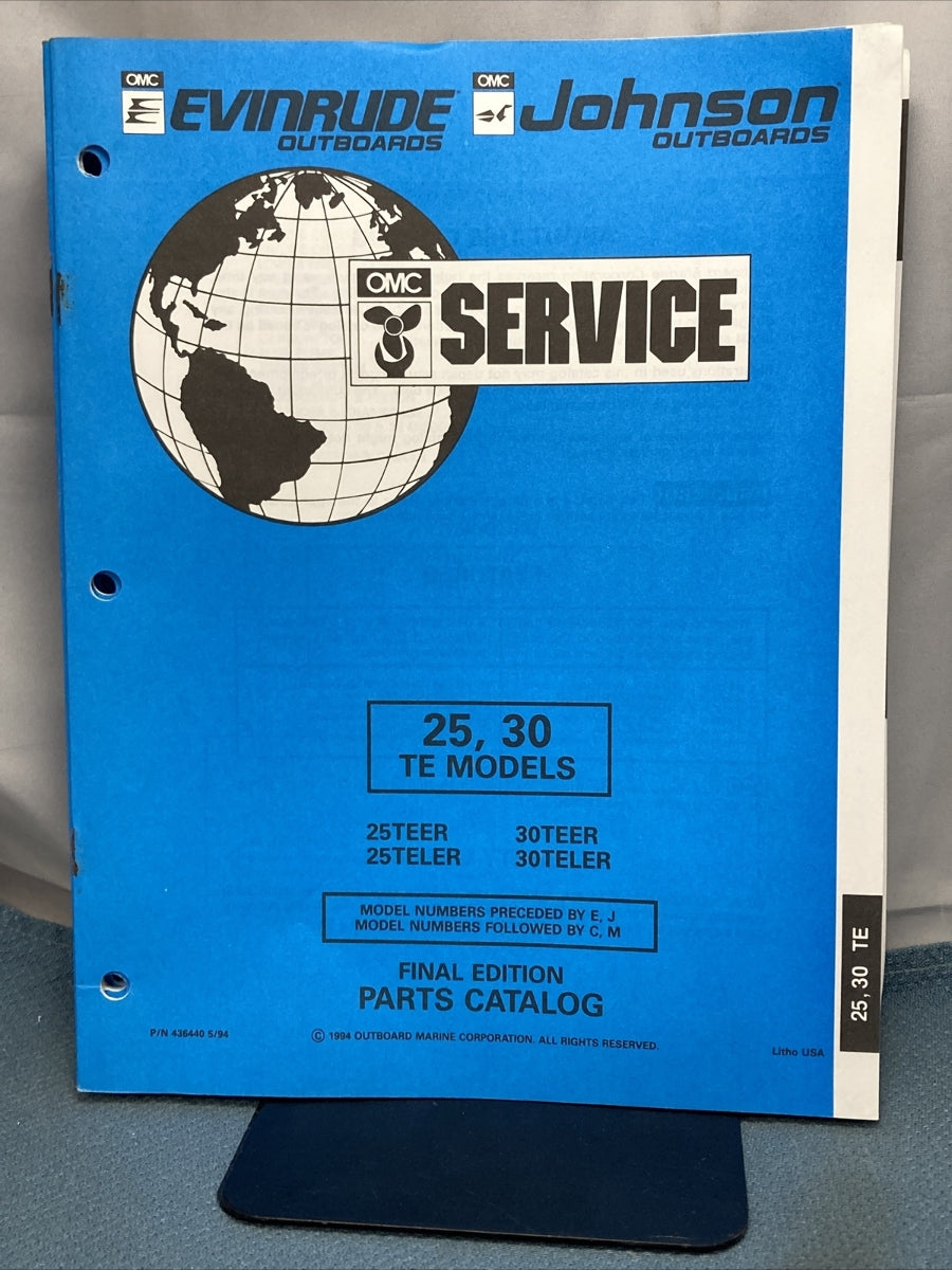 OMC JOHNSON EVINRUDE 175940, 115416, 116052, 436429-437030 PARTS CATALOGS