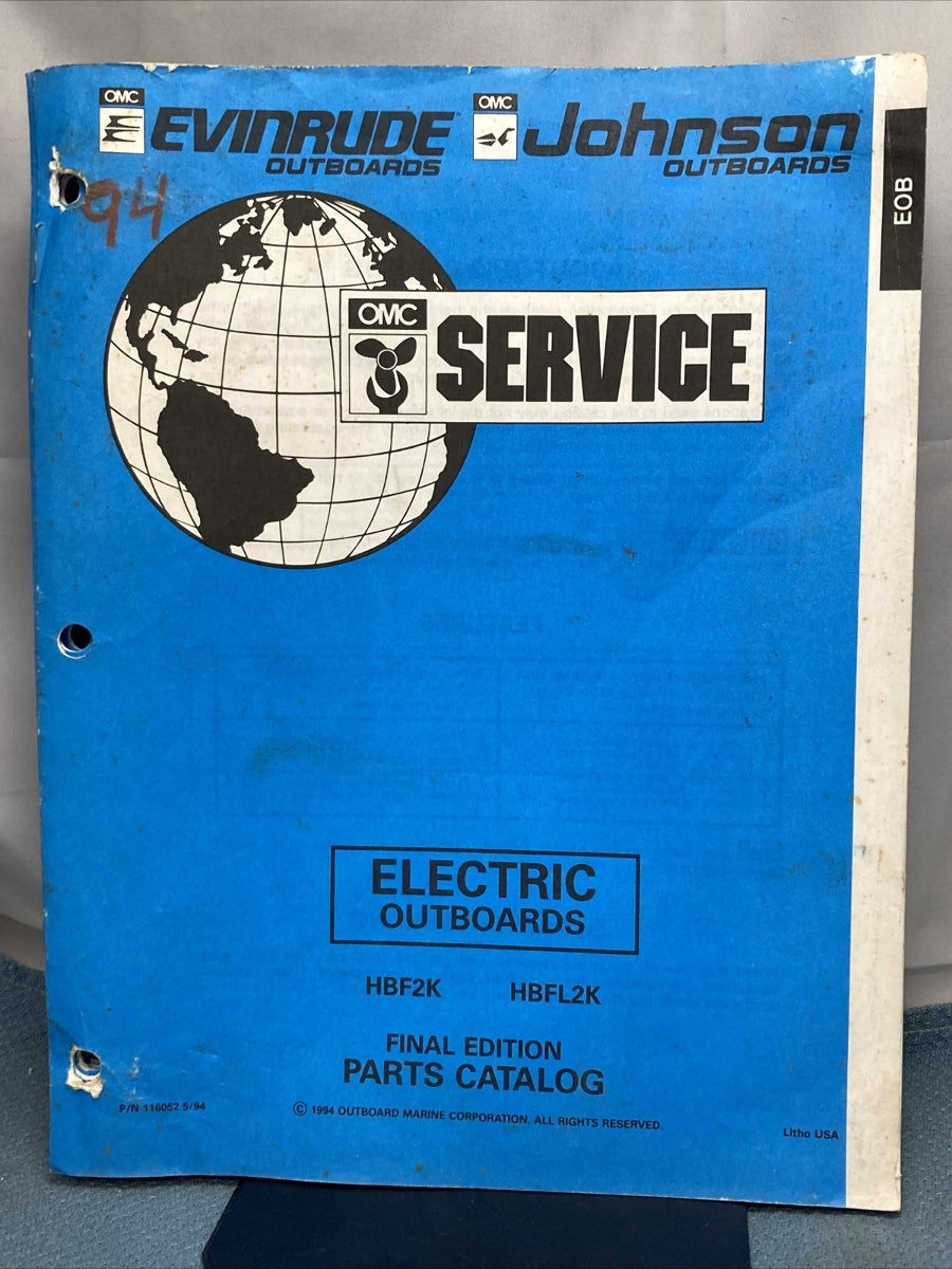 OMC JOHNSON EVINRUDE 175940, 115416, 116052, 436429-437030 PARTS CATALOGS