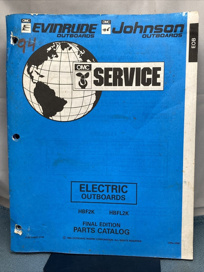 OMC JOHNSON EVINRUDE 175940, 115416, 116052, 436429-437030 PARTS CATALOGS