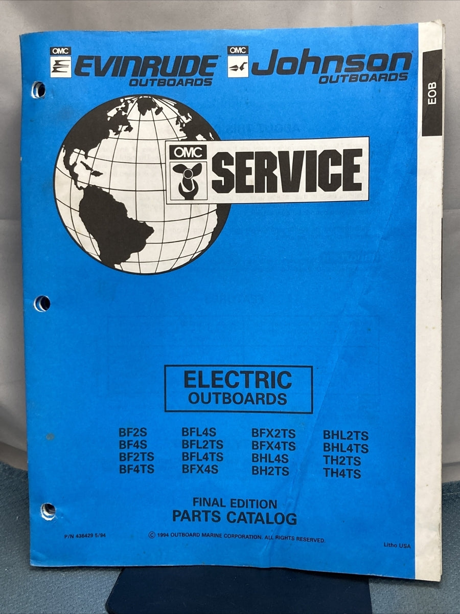 OMC JOHNSON EVINRUDE 175940, 115416, 116052, 436429-437030 PARTS CATALOGS