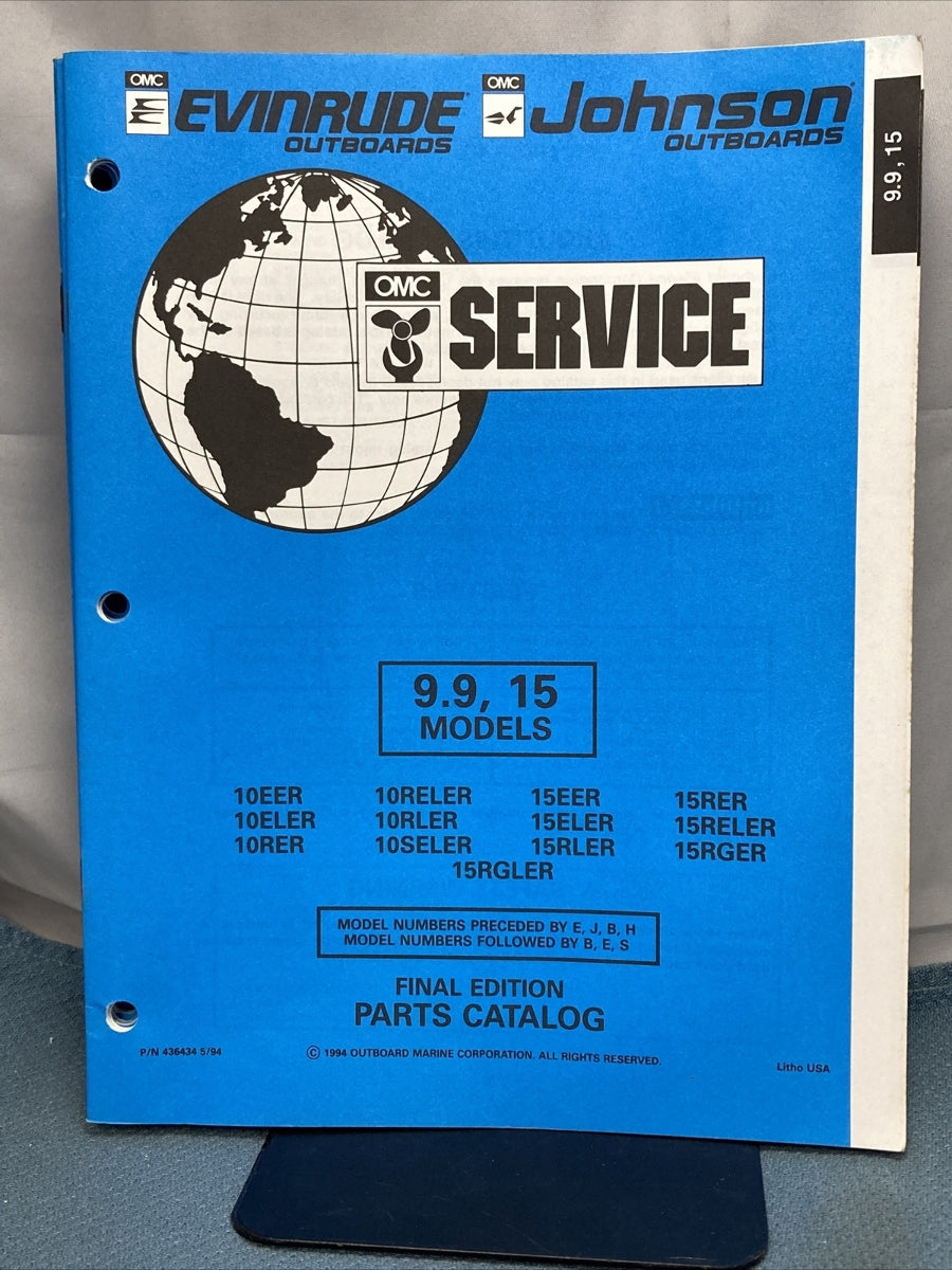 OMC JOHNSON EVINRUDE 175940, 115416, 116052, 436429-437030 PARTS CATALOGS