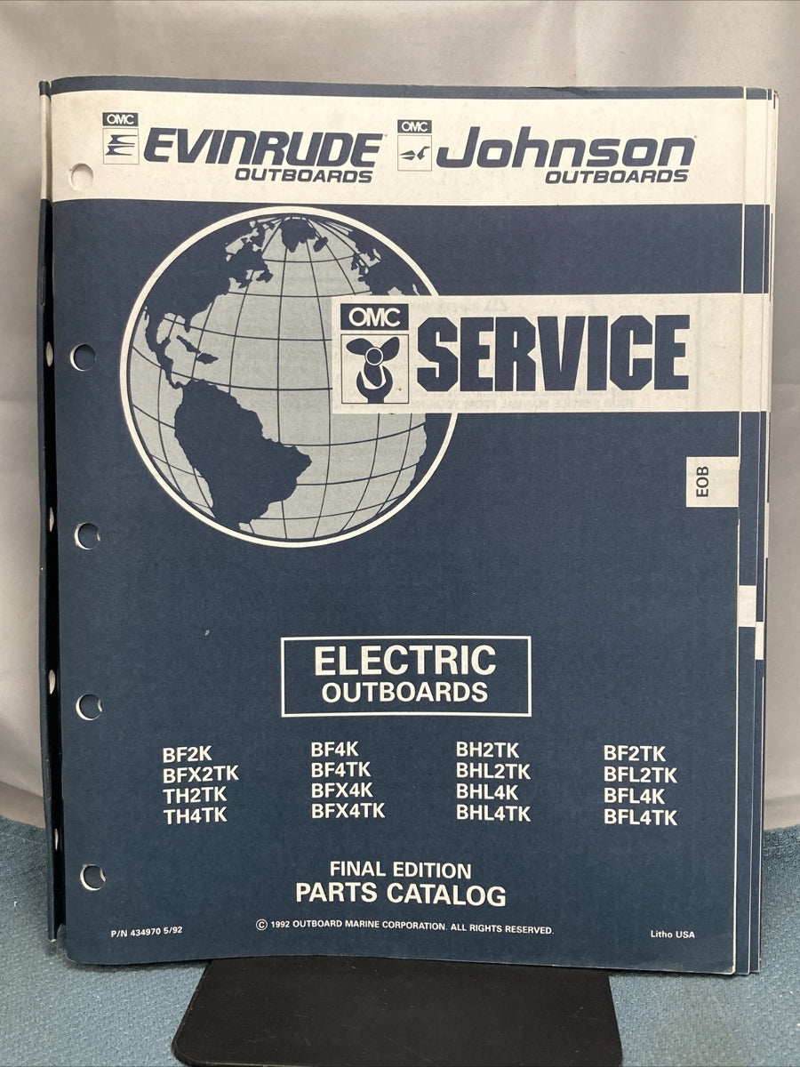 OMC JOHNSON EVINRUDE 115371, 175355, 434970-435000, 435002-435012 PARTS CATALOGS