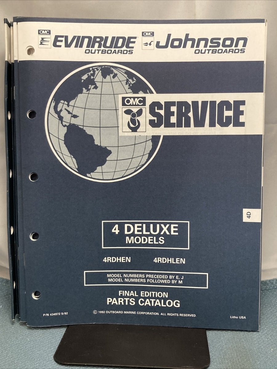 OMC JOHNSON EVINRUDE 115371, 175355, 434970-435000, 435002-435012 PARTS CATALOGS