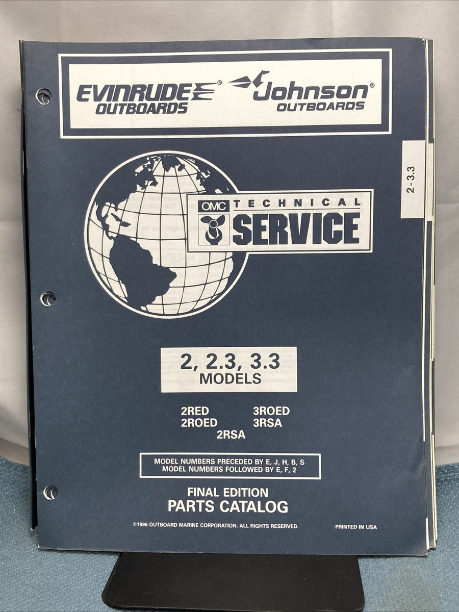 OMC JOHNSON EVINRUDE 176555, 438183-438225, 438547 PARTS CATALOGS