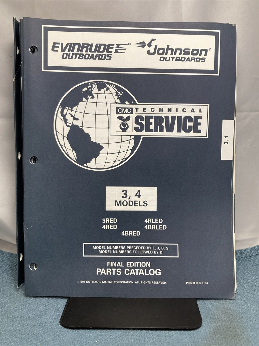 OMC JOHNSON EVINRUDE 176555, 438183-438225, 438547 PARTS CATALOGS