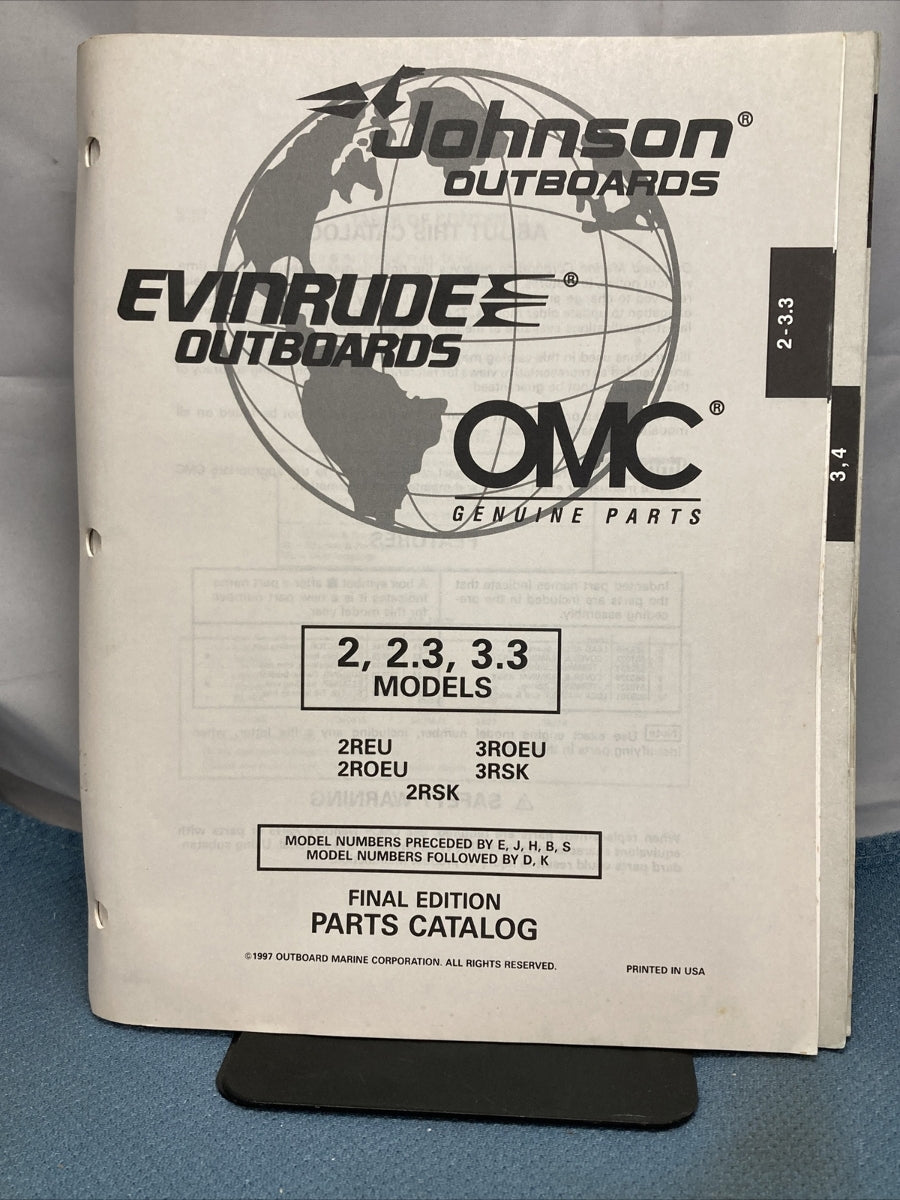 OMC JOHNSON EVINRUDE 438686-438733, 438870 PARTS CATALOGS