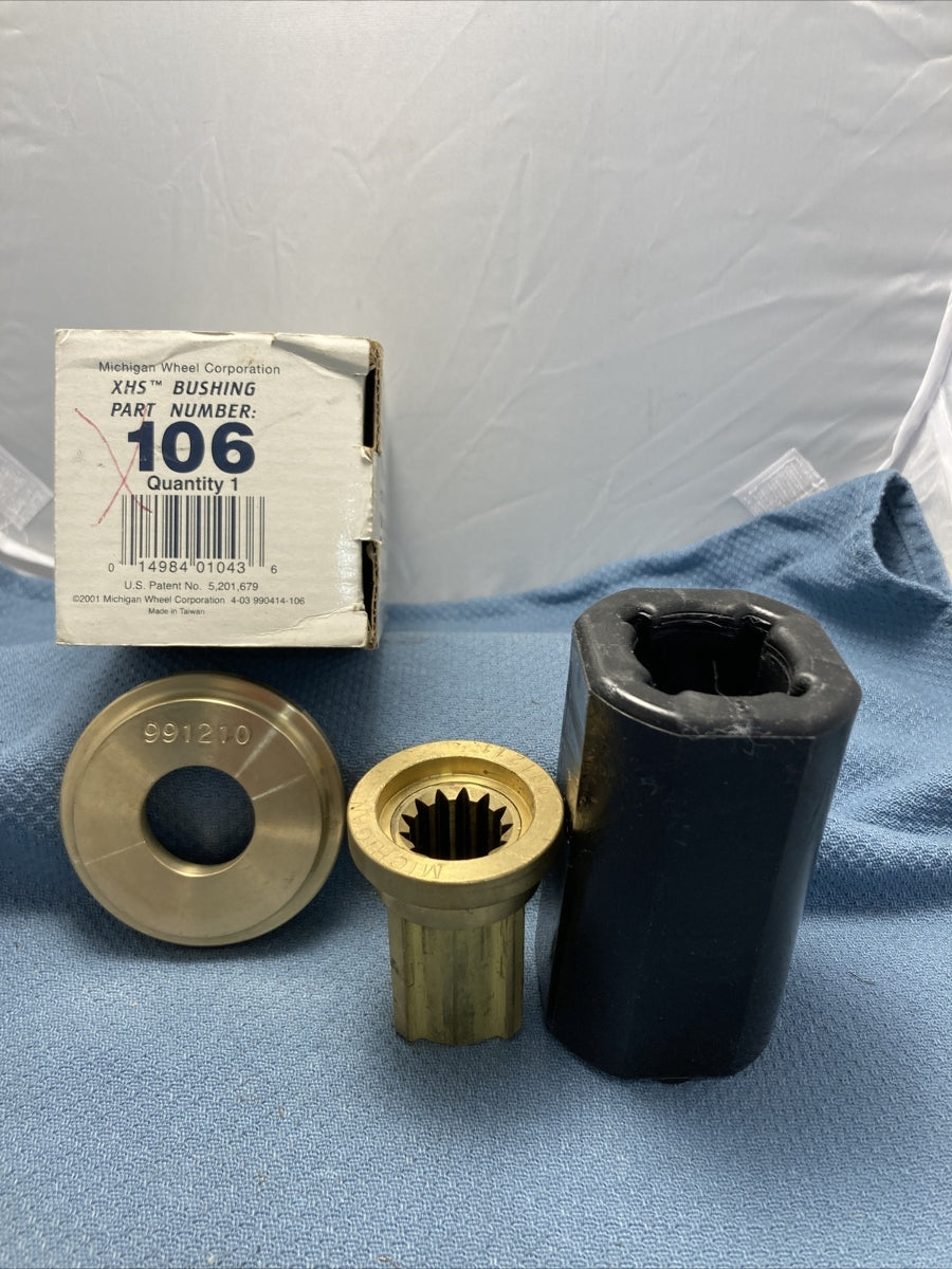 NEW MICHIGAN WHEEL XHS 106 BUSHING HUB SYSTEM EVINRUDE/JOHNSON
