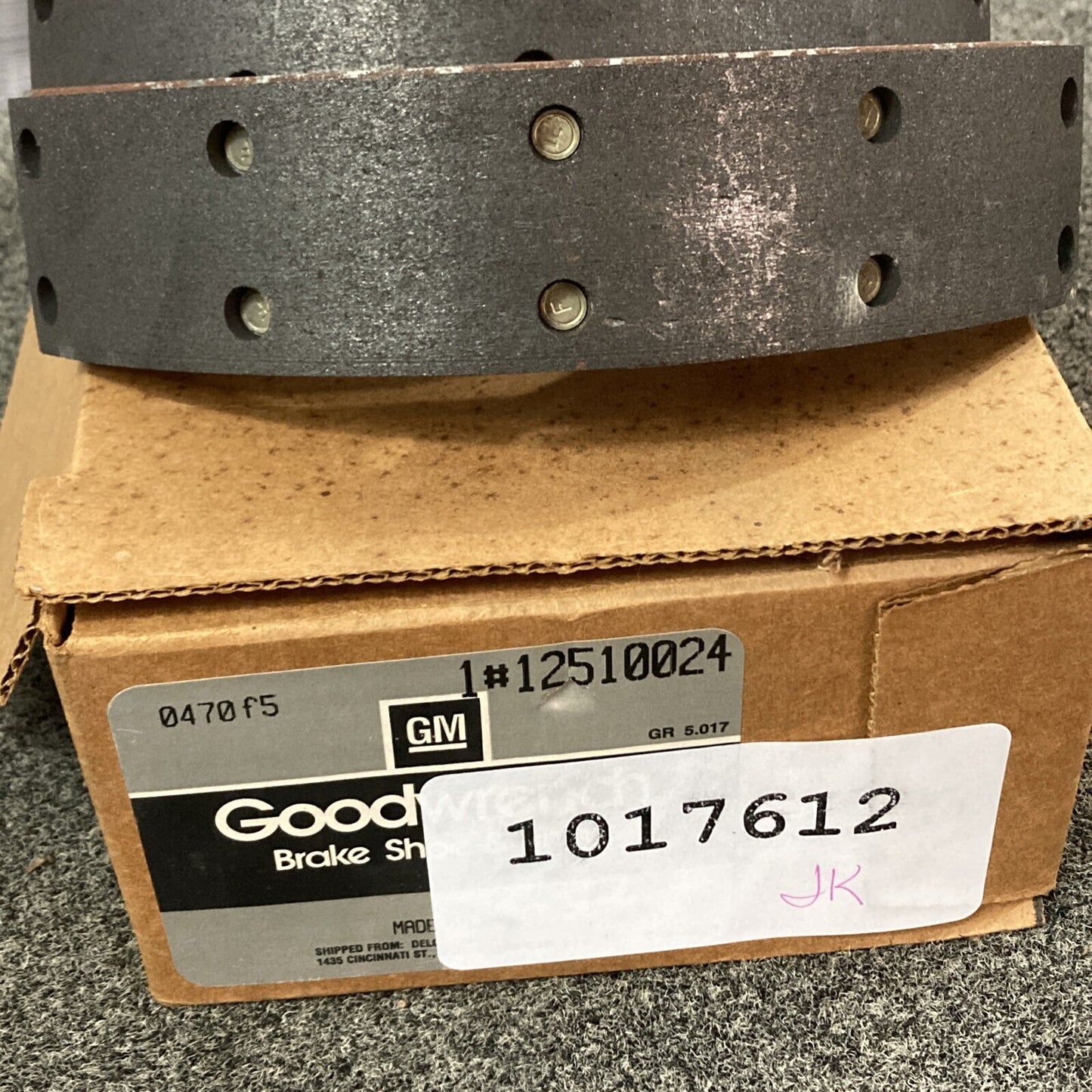 NEW GENUINE GM 12510024 GOODWRENCH BRAKE SHOE & LINING GR 5.017
