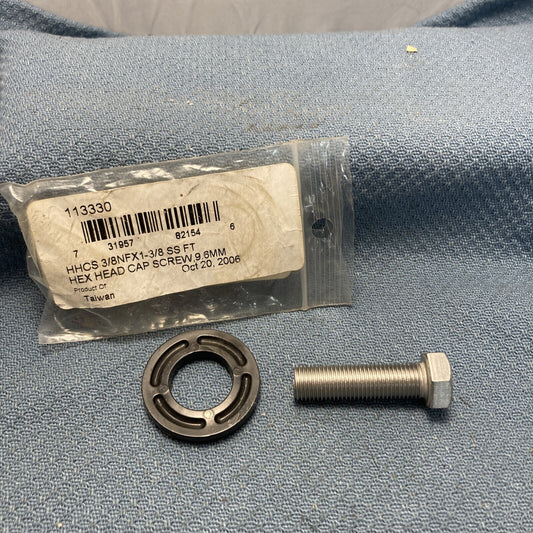NEW KIT, TELEFLEX 113330 HEX CAP 3/8X1-3/8 SCREW AND YAMAHA 728994-1 SPACER