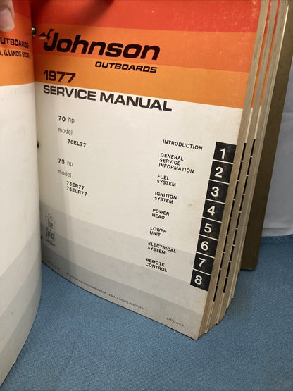 JOHNSON JM-7701 - JM-7710 SERVICE MANUALS WITH BINDER JM-6815