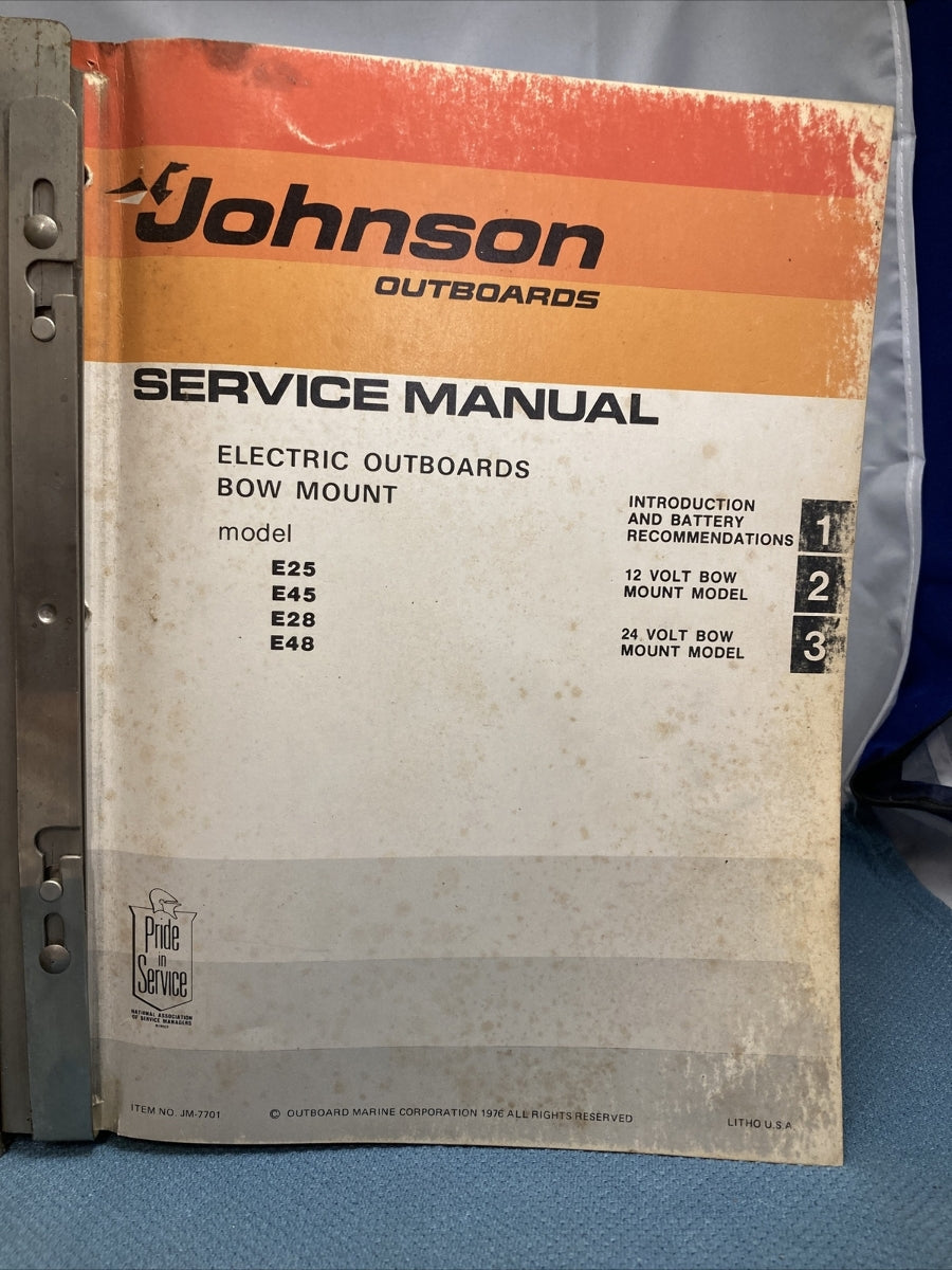 JOHNSON JM-7701 - JM-7710 SERVICE MANUALS WITH BINDER JM-6815