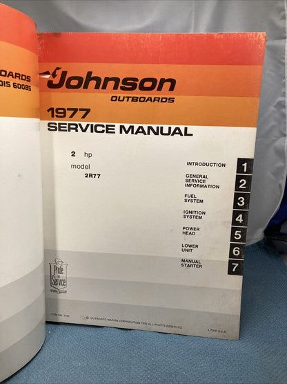 JOHNSON JM-7701 - JM-7710 SERVICE MANUALS WITH BINDER JM-6815