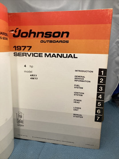 JOHNSON JM-7701 - JM-7710 SERVICE MANUALS WITH BINDER JM-6815