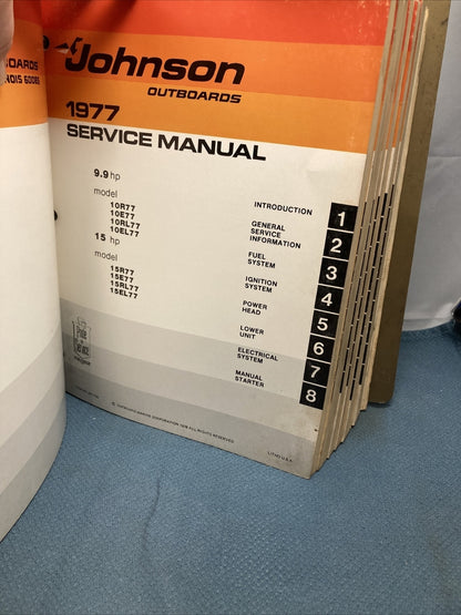 JOHNSON JM-7701 - JM-7710 SERVICE MANUALS WITH BINDER JM-6815