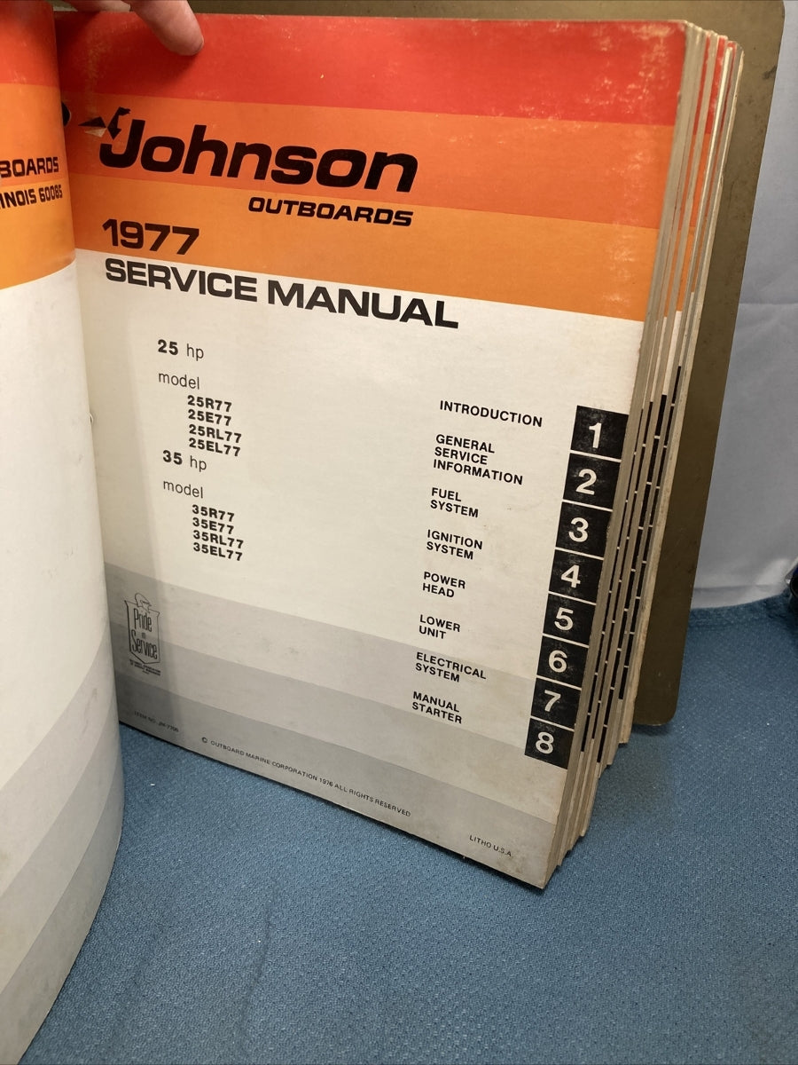 JOHNSON JM-7701 - JM-7710 SERVICE MANUALS WITH BINDER JM-6815
