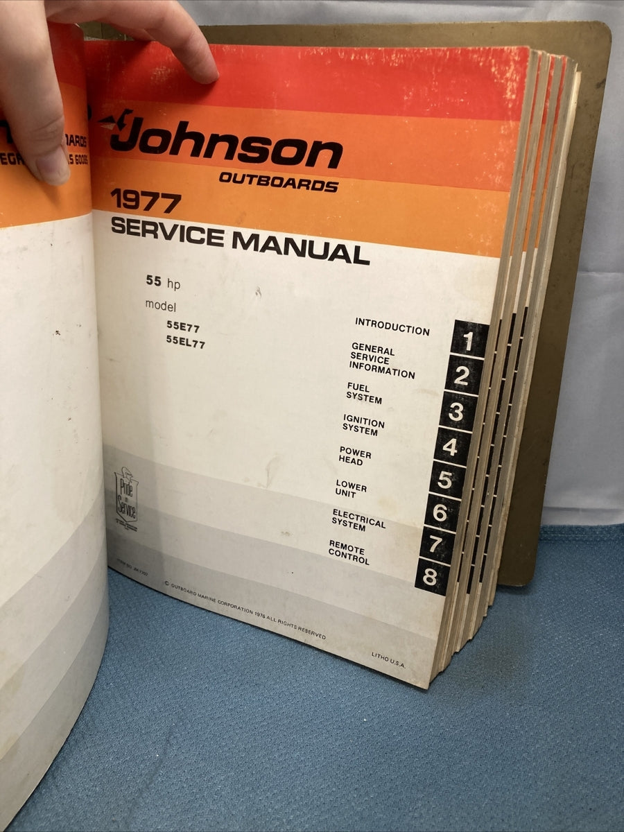 JOHNSON JM-7701 - JM-7710 SERVICE MANUALS WITH BINDER JM-6815