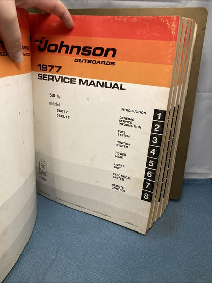 JOHNSON JM-7701 - JM-7710 SERVICE MANUALS WITH BINDER JM-6815