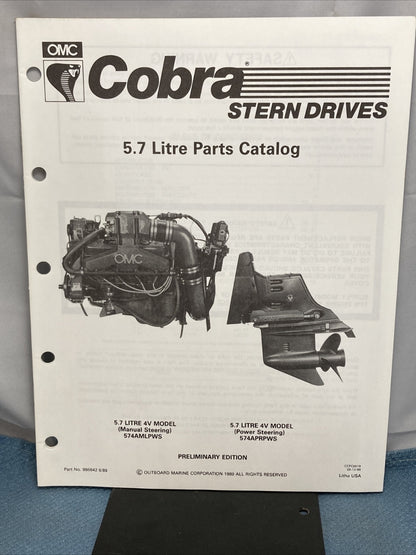 OMC COBRA 986541-986548, 9864550, 986842 PARTS CATALOGS
