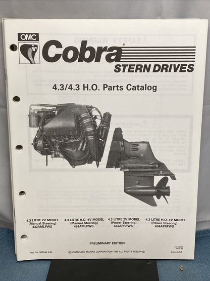 OMC COBRA 986541-986548, 9864550, 986842 PARTS CATALOGS