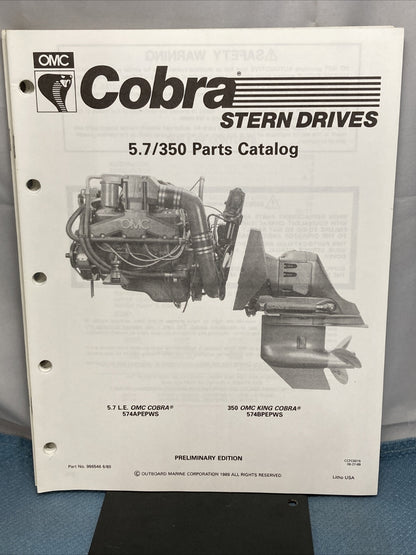 OMC COBRA 986541-986548, 9864550, 986842 PARTS CATALOGS
