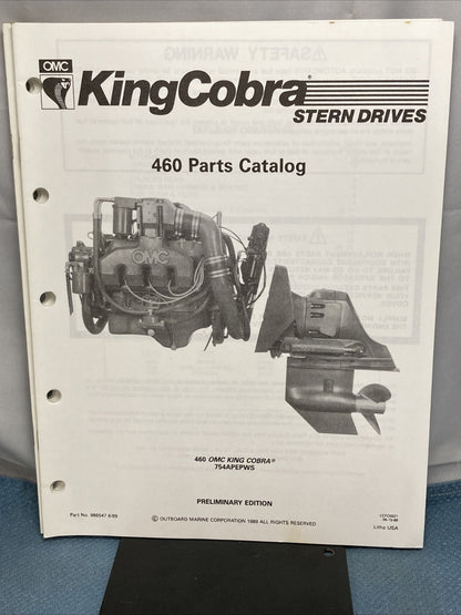OMC COBRA 986541-986548, 9864550, 986842 PARTS CATALOGS