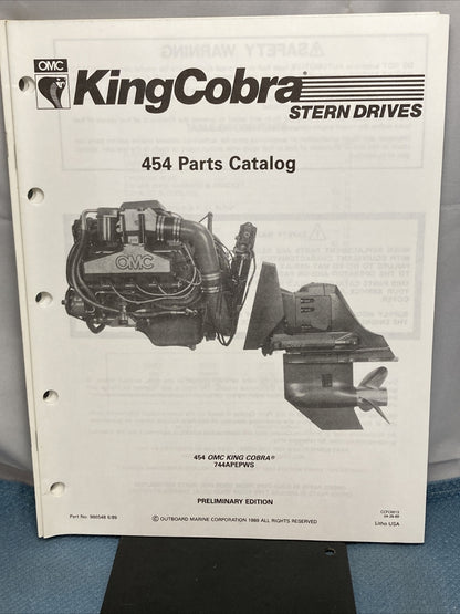 OMC COBRA 986541-986548, 9864550, 986842 PARTS CATALOGS