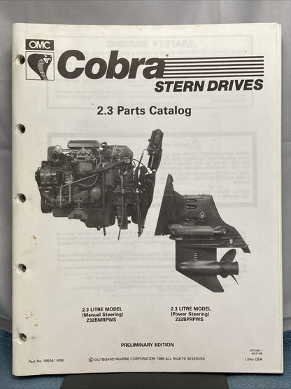 OMC COBRA 986541-986548, 9864550, 986842 PARTS CATALOGS