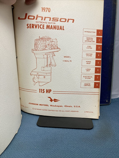 JOHNSON JS-4344, JM-7001 - JM-7009, JM-7011 SERVICE MANUALS WITH BINDER