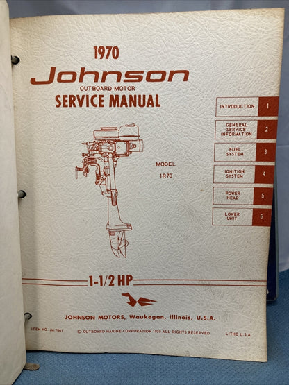 JOHNSON JS-4344, JM-7001 - JM-7009, JM-7011 SERVICE MANUALS WITH BINDER