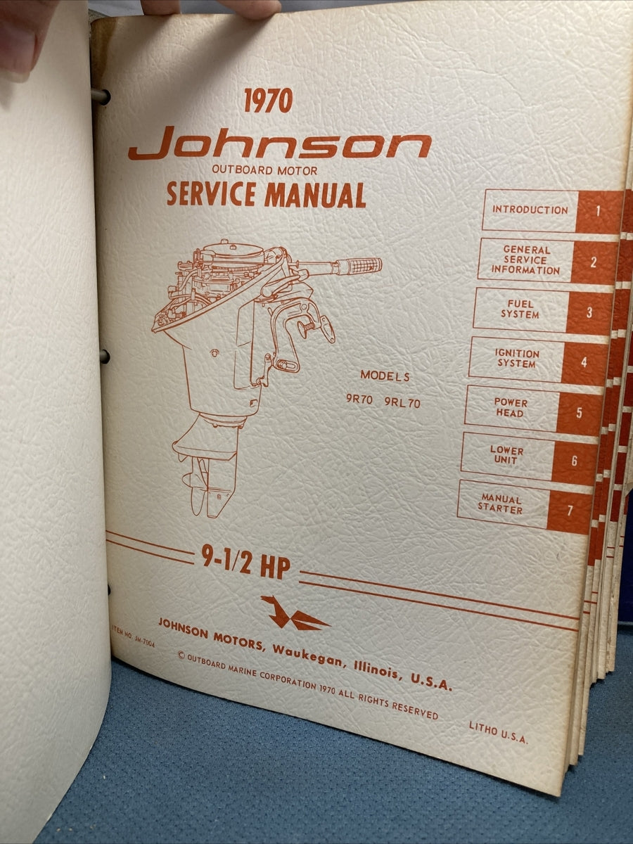 JOHNSON JS-4344, JM-7001 - JM-7009, JM-7011 SERVICE MANUALS WITH BINDER
