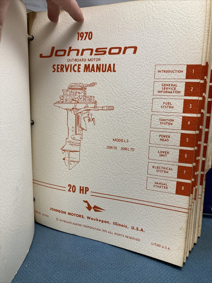 JOHNSON JS-4344, JM-7001 - JM-7009, JM-7011 SERVICE MANUALS WITH BINDER