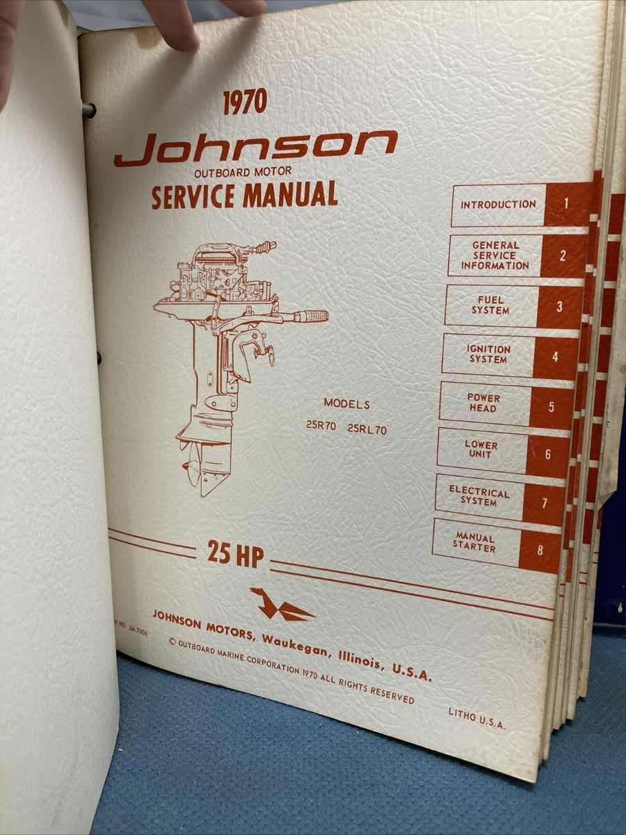 JOHNSON JS-4344, JM-7001 - JM-7009, JM-7011 SERVICE MANUALS WITH BINDER