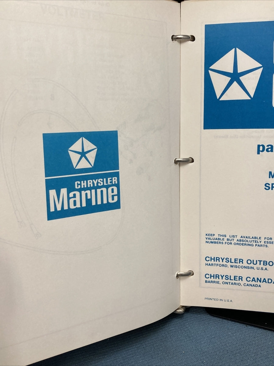 CHRYSLER OUTBOARD OB1100-OB1920, OB2033-OB2900, OB3171-OB3206 PARTS CATALOGS