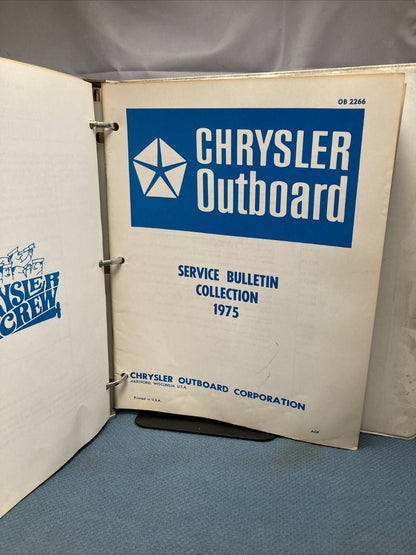 CHRYSLER OUTBOARD OB1099-76, OB1120-OB3173 SERVICE BULLETINS