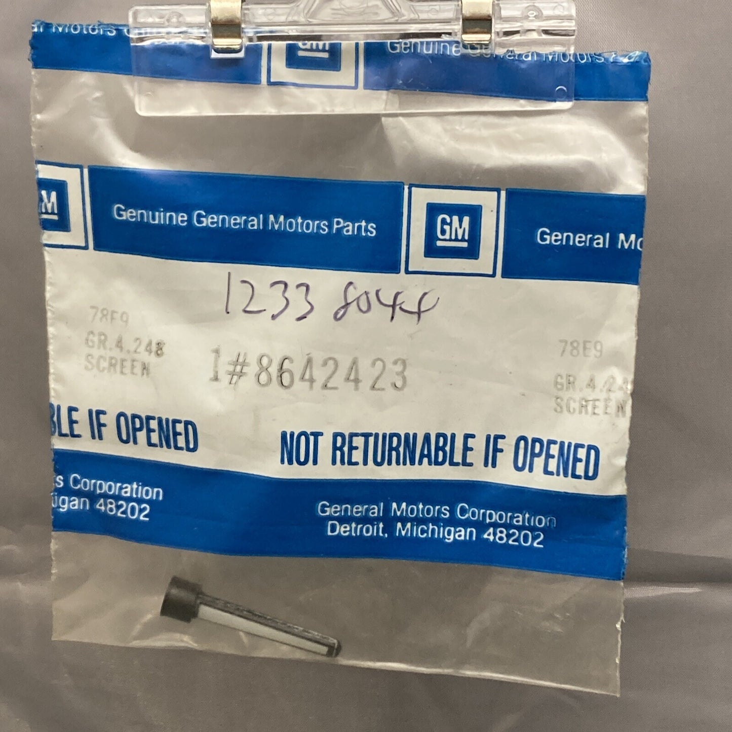 NEW GENUINE GM 8642423 SCREEN, TRANSMISSION OIL GR 4.248