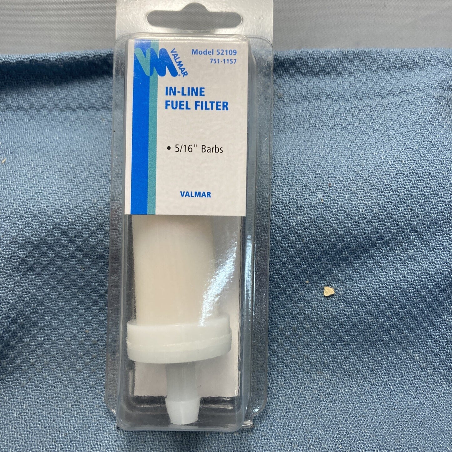 NEW VALMAR 52109 IN-LINE FUEL FILTER 5/16" BARBS