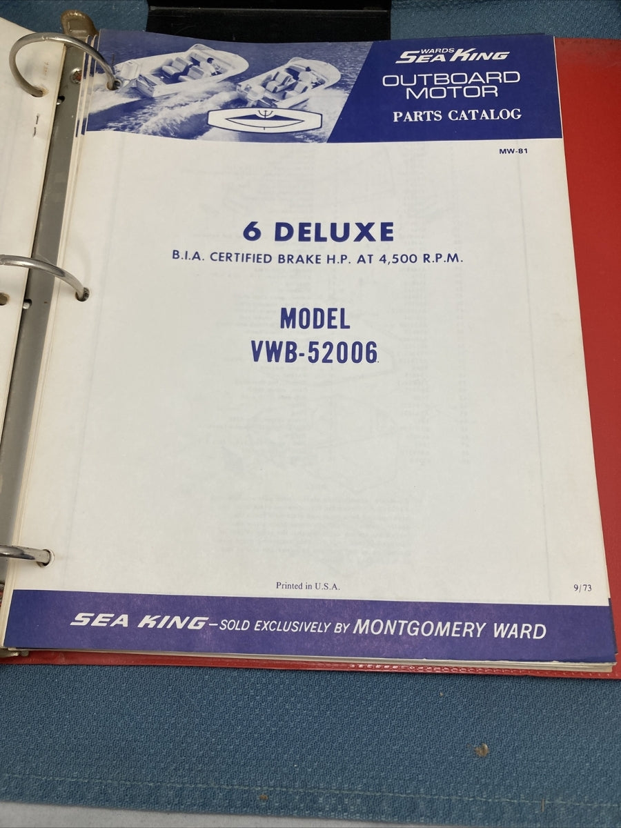 WARD SEA KING OUTBOARD MOTOR MW-80 - MW-83, MW-85 - MW-87 PARTS CATALOGS