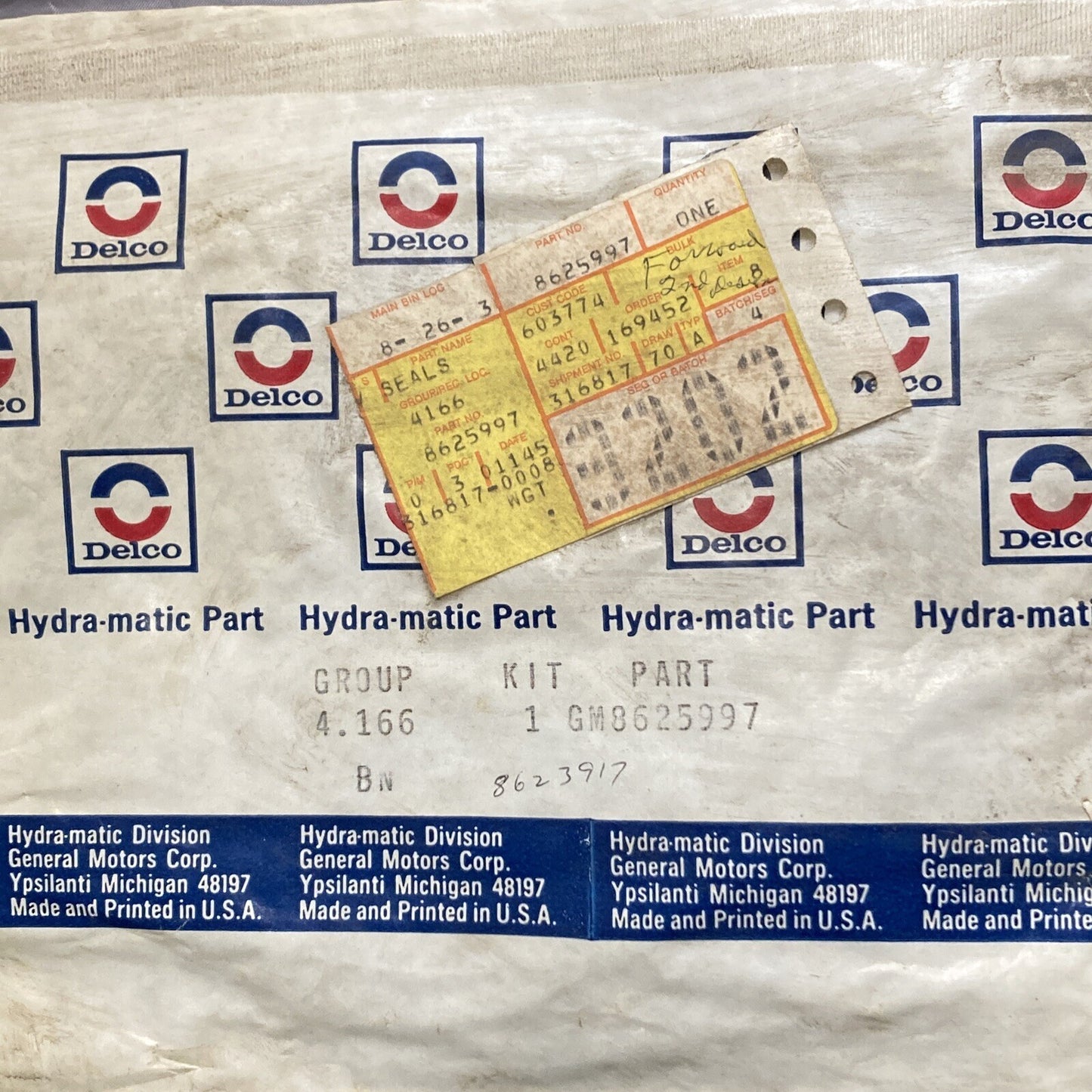 NEW ACDELCO/GM 8625997 SEAL KIT, FWD CLU PSTN GR 4.166