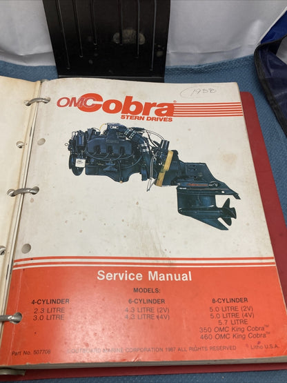 OMC COBRA 507708, 985952-985958 SERVICE MANUAL/PARTS CATALOGS
