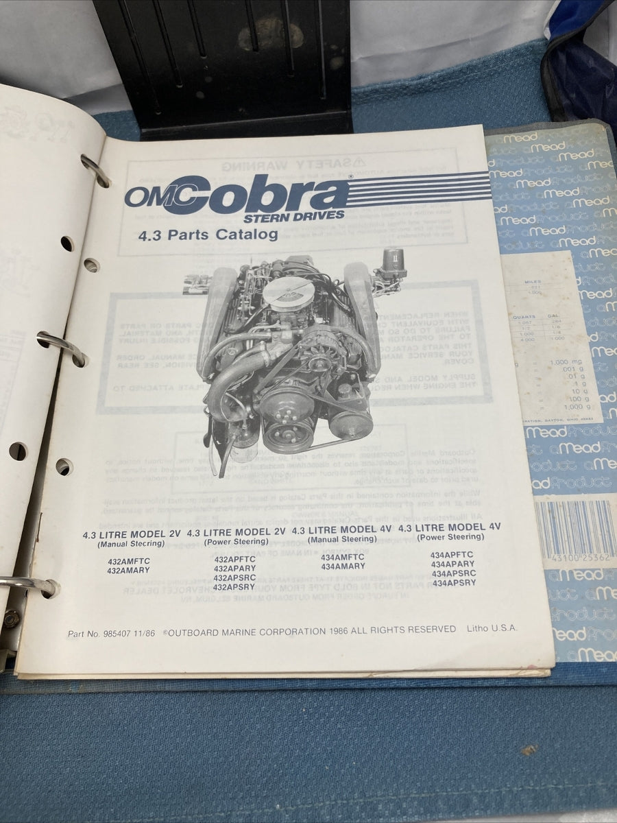 OMC COBRA 984116R, 984417-984418, 984420-984423, 985405-985410 PARTS CATALOGS