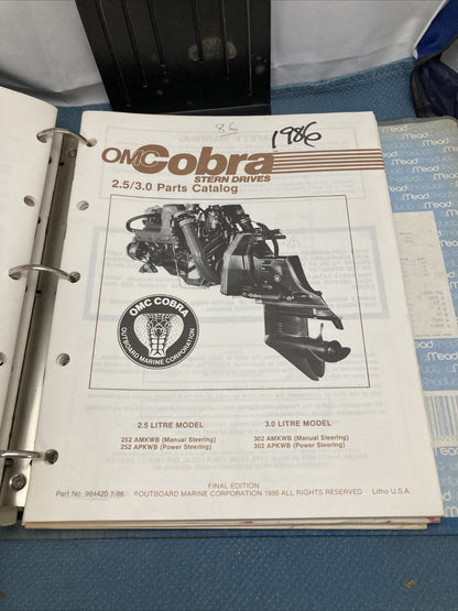 OMC COBRA 984116R, 984417-984418, 984420-984423, 985405-985410 PARTS CATALOGS