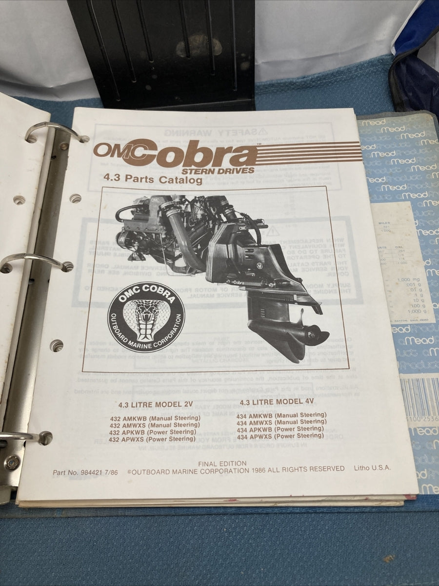 OMC COBRA 984116R, 984417-984418, 984420-984423, 985405-985410 PARTS CATALOGS