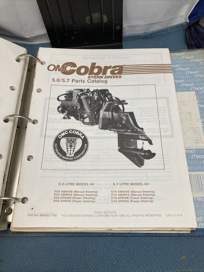 OMC COBRA 984116R, 984417-984418, 984420-984423, 985405-985410 PARTS CATALOGS