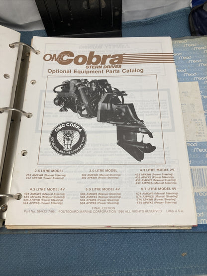 OMC COBRA 984116R, 984417-984418, 984420-984423, 985405-985410 PARTS CATALOGS